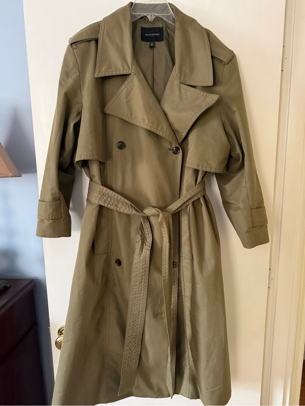 Banana Republic Olive Trench Coat with Belt